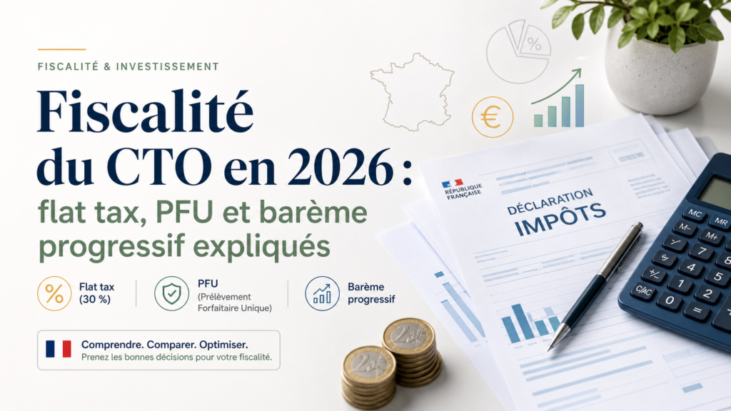 Fiscalité du CTO en 2026 : flat tax, PFU et barème progressif expliqués